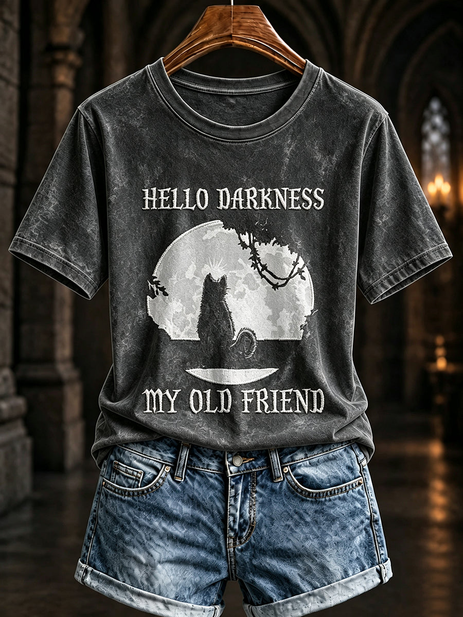 Women's Hello Darkness My Old Friend Halloween T-shirt