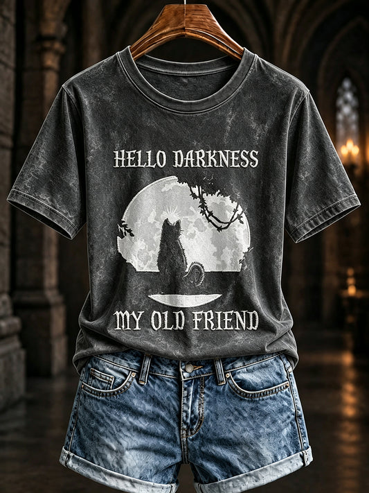 Women's Hello Darkness My Old Friend Halloween T-shirt