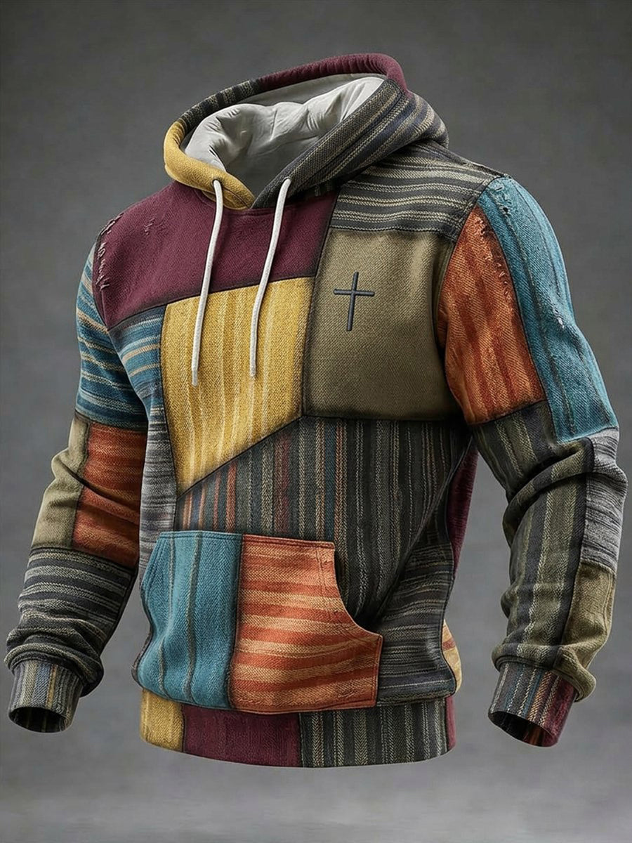 Men's Vintage Faith Hoodie with Pocket