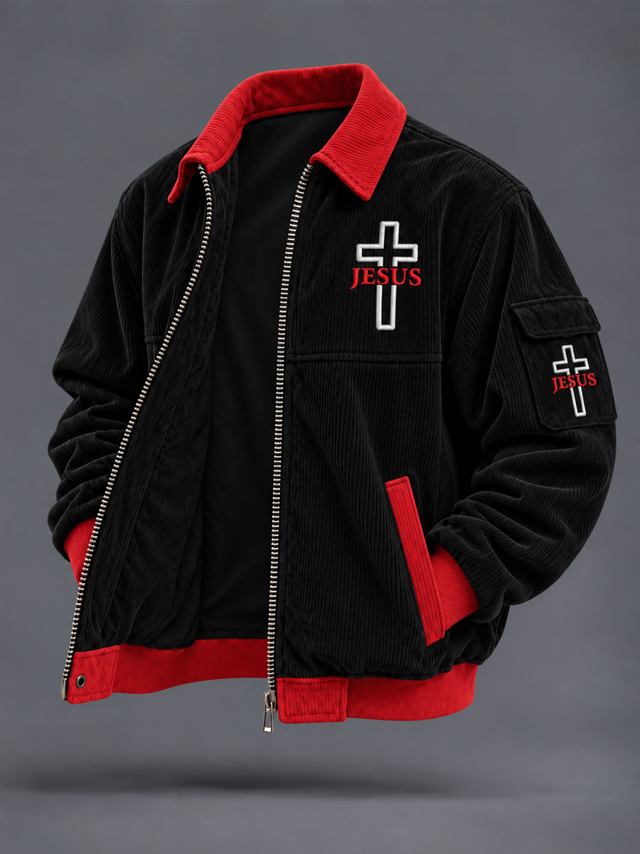 Men's Faith Printed Casual Jacket