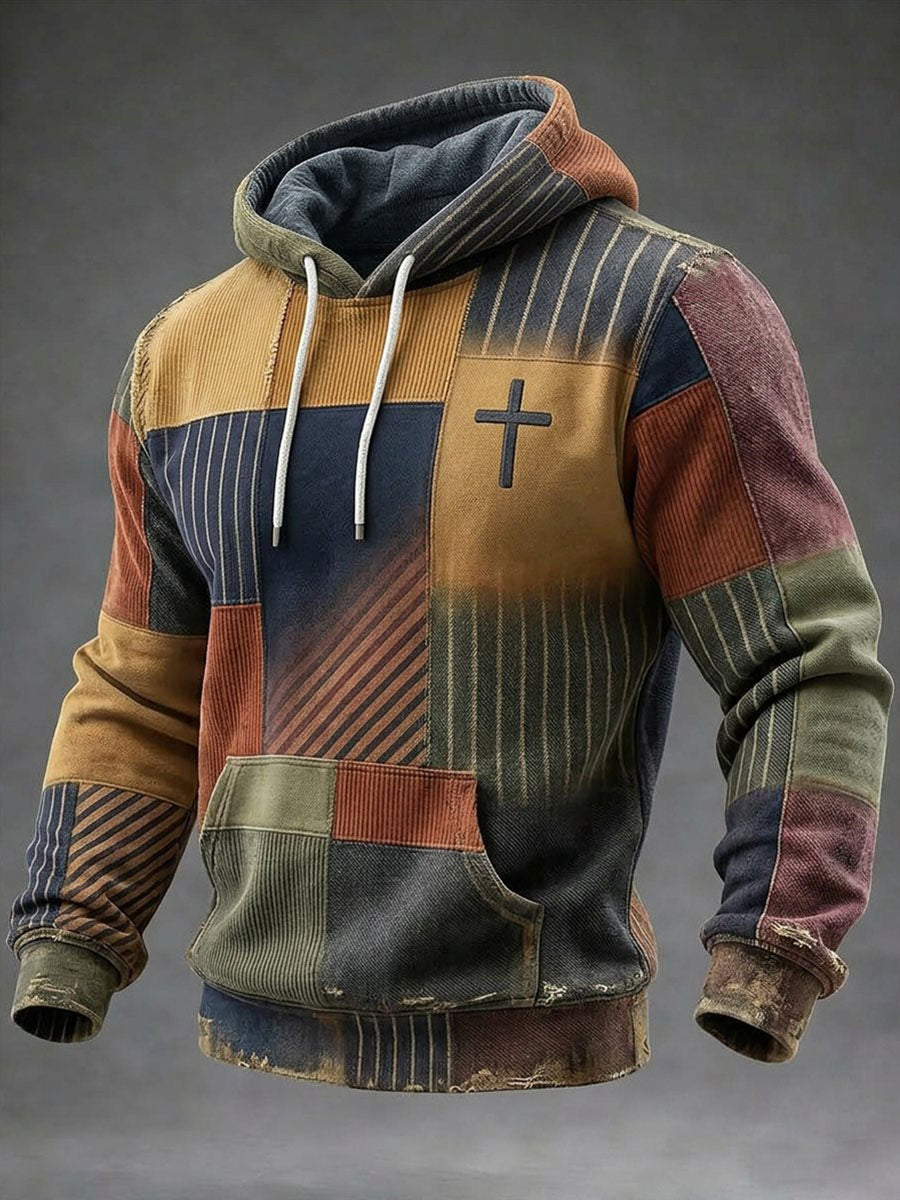 Men's Vintage Faith Hoodie With Pocket