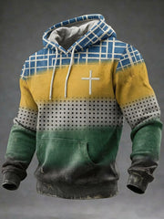 Men's Vintage Faith Hoodie With Pocket