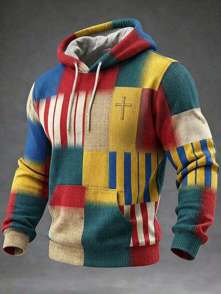Men's Vintage Faith Hoodie With Pocket