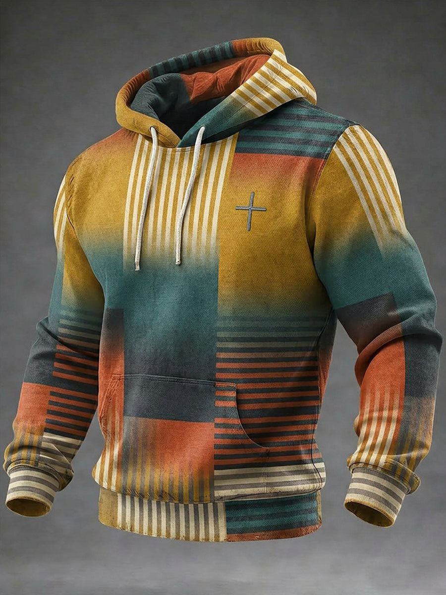 Men's Vintage Faith Hoodie With Pocket