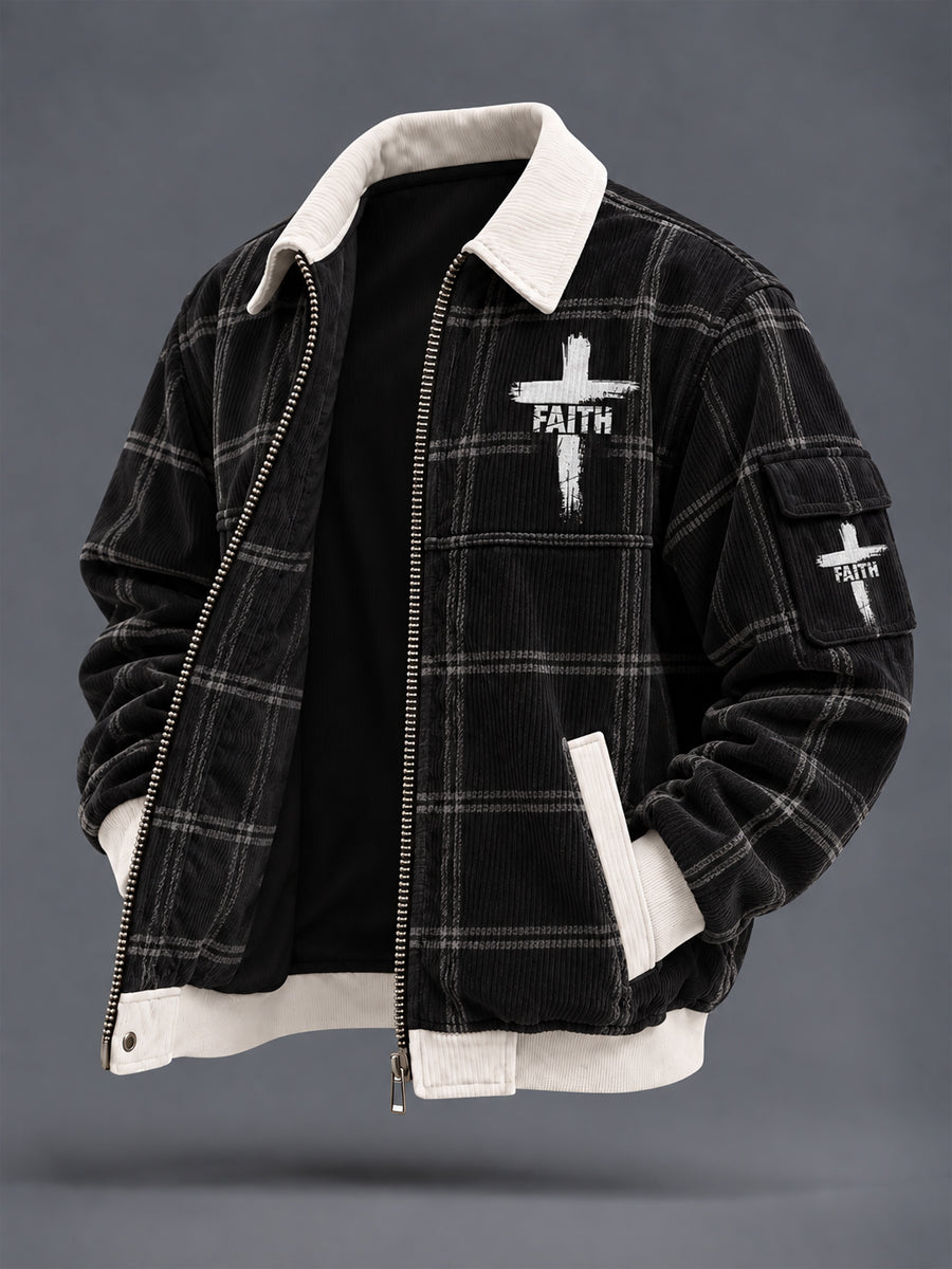 Men's Faith Printed Casual Jacket