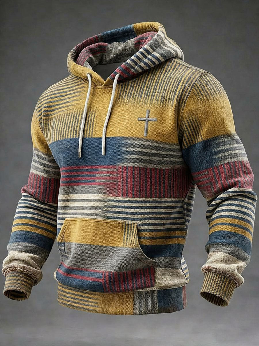 Men's Vintage Faith Hoodie With Pocket