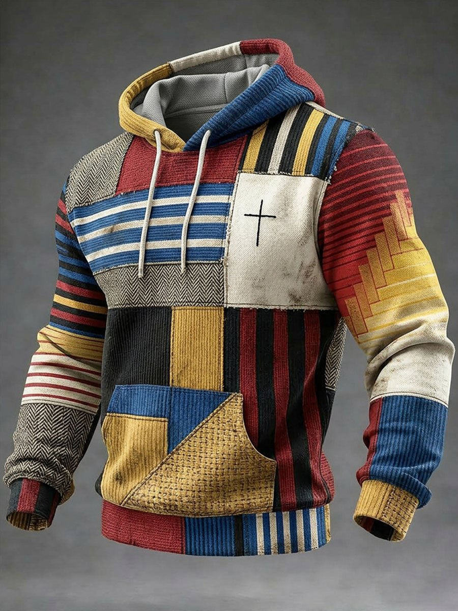 Men's Vintage Faith Hoodie With Pocket