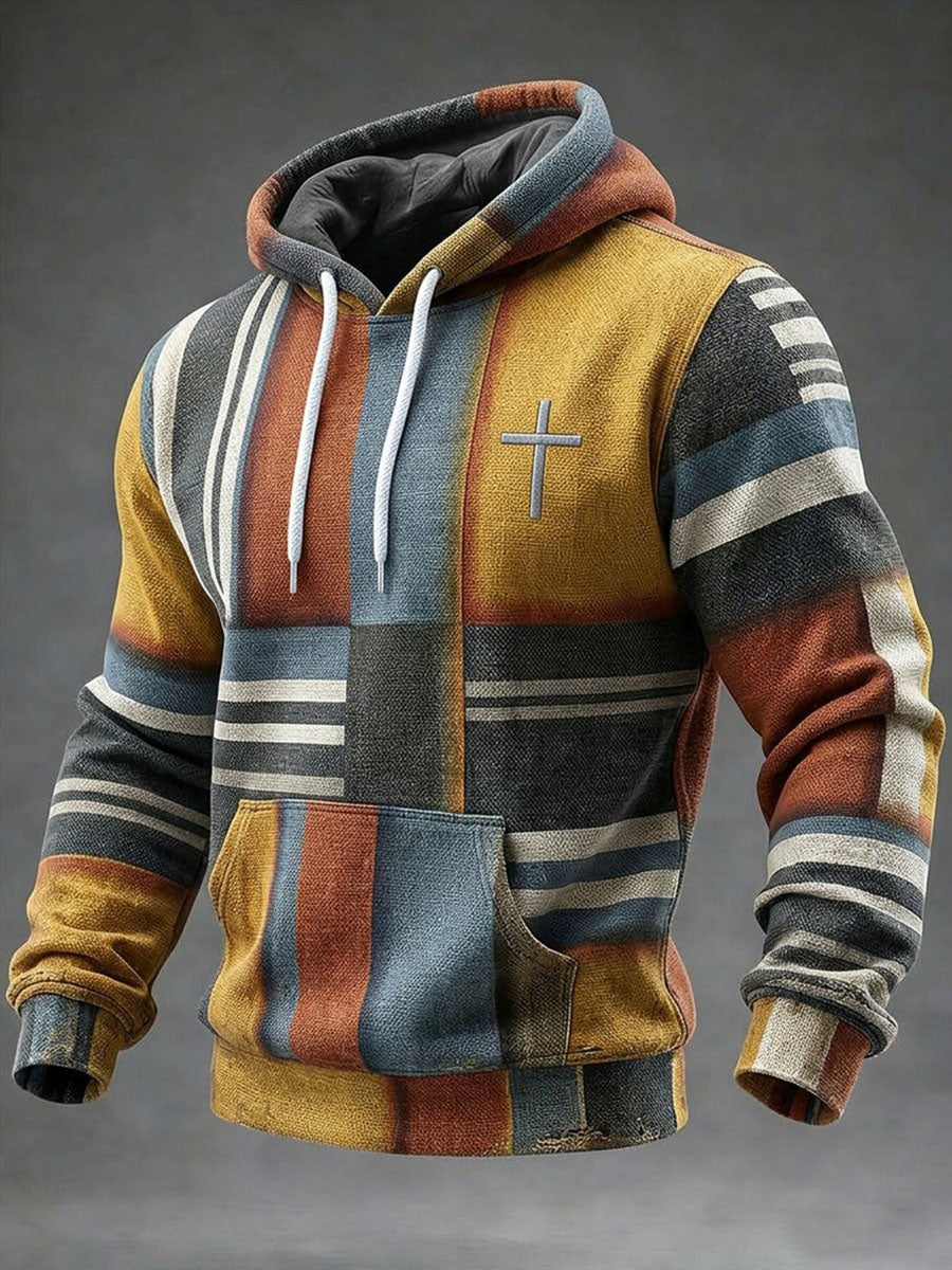 Men's Vintage Faith Hoodie With Pocket