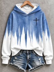 Women's Christian Art Cross Hoodie