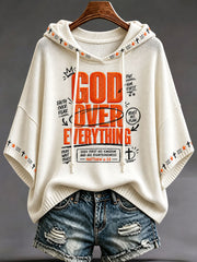 Women’s 'God Over Everything' Printed Casual Hoodie