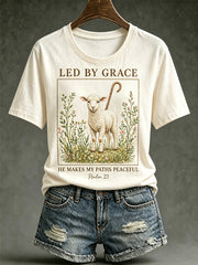 Women's Faith-Themed Pattern Printed Causal short-sleeved T-shirt