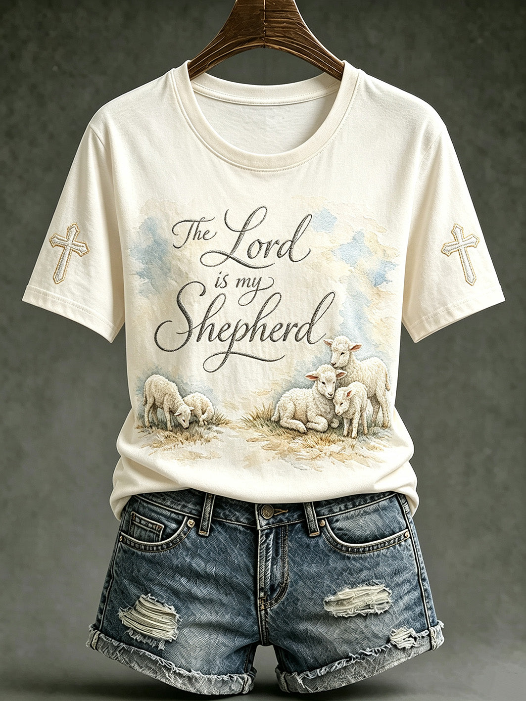 Women's Faith-Themed Pattern Printed Causal short-sleeved T-shirt