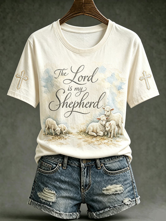 Women's Faith-Themed Pattern Printed Causal short-sleeved T-shirt