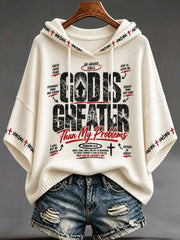 Women's Jesus Printed Casual Hoodie