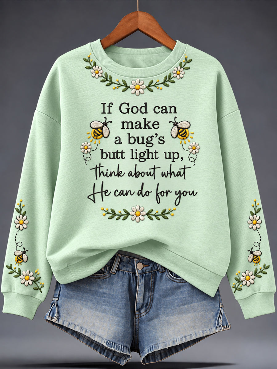 Women's Faith Print Casual Sweatshirt