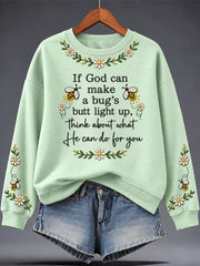 Women's Faith Print Casual Sweatshirt