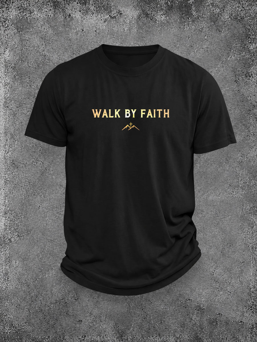 Men's Christian Walk by Faith  Short Sleeve T-shirt
