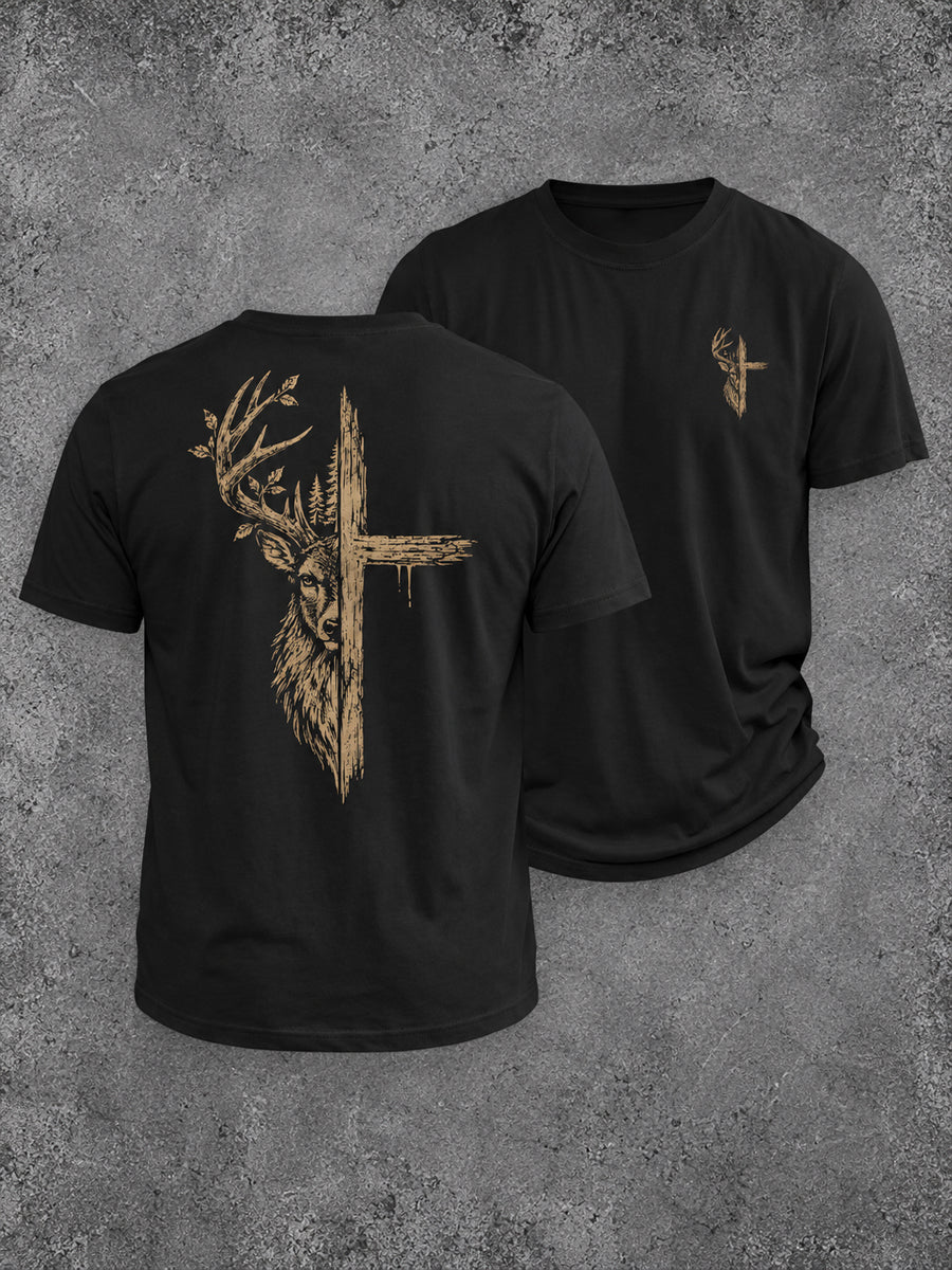 Men's Christian Antlers of Grace Short Sleeve T-shirt