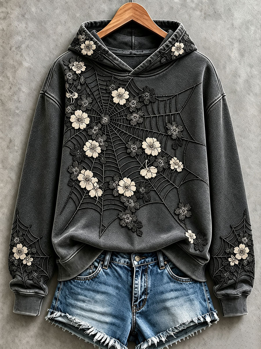 Women's Gothic Spiderweb Halloween Hoodies