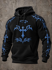 Men's Faith Print Casual Raglan Hoodie