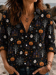 Women's  Halloween Ghost Pumpkin Shirts