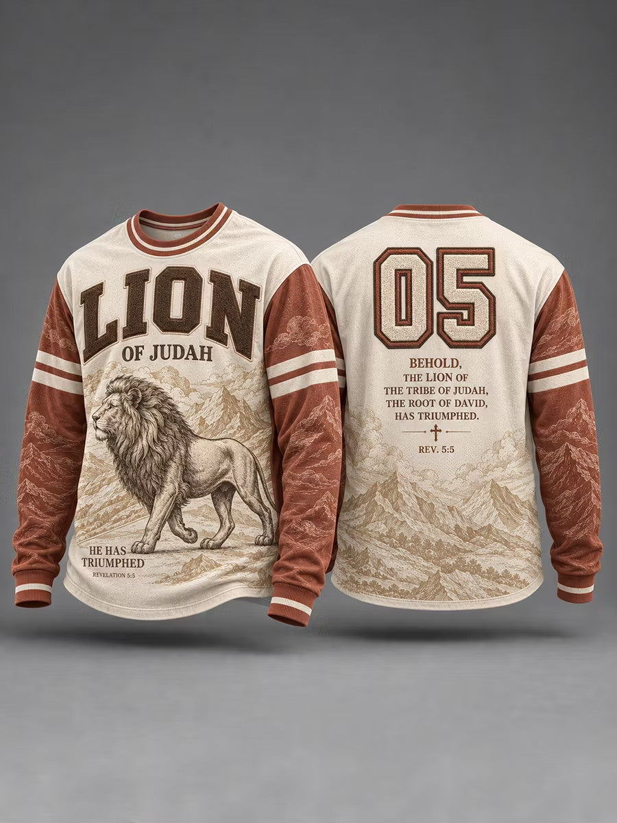 Men's Bible Quote Printed Casual Sweatshirt