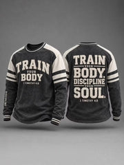 Men's Bible Quote Printed Casual Sweatshirt