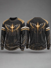 Men's Bible Quote Printed Casual Sweatshirt