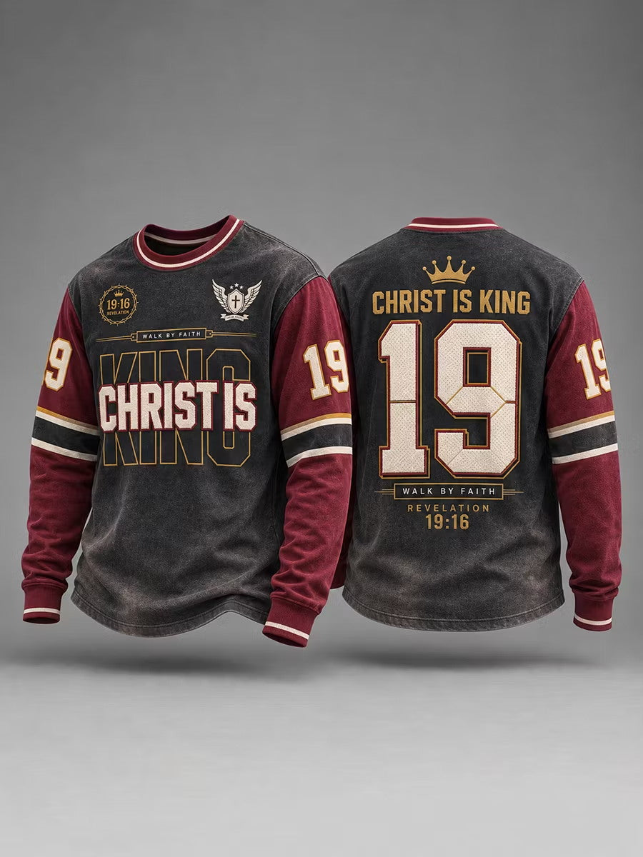 Men's Bible Quote Printed Casual Sweatshirt