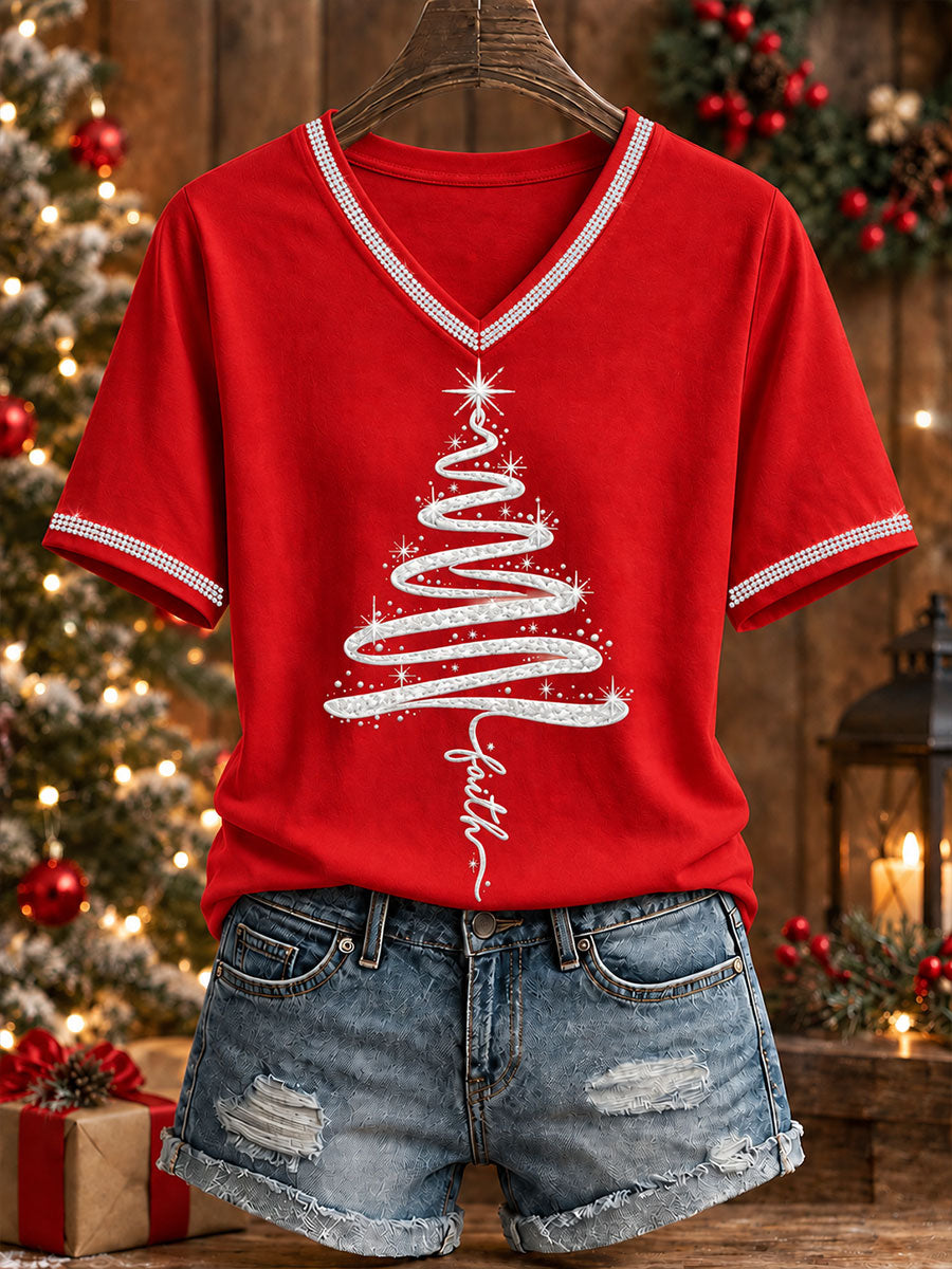 Women's Christmas Faith Casual T-shirt