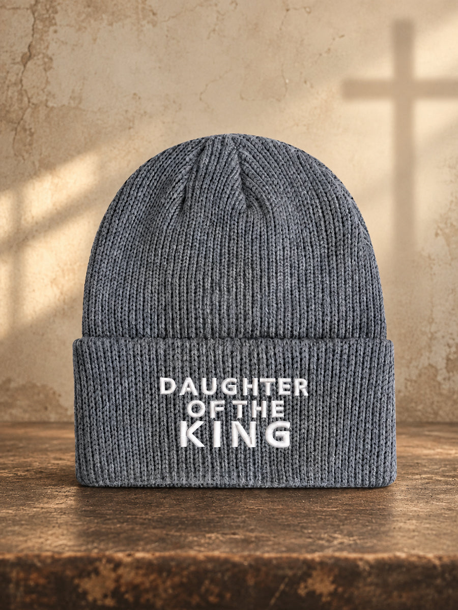 Unisex Christian  Daughter Of The King Print  Beanie