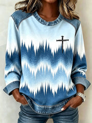 Women's Christian Art Cross Sweatshirt