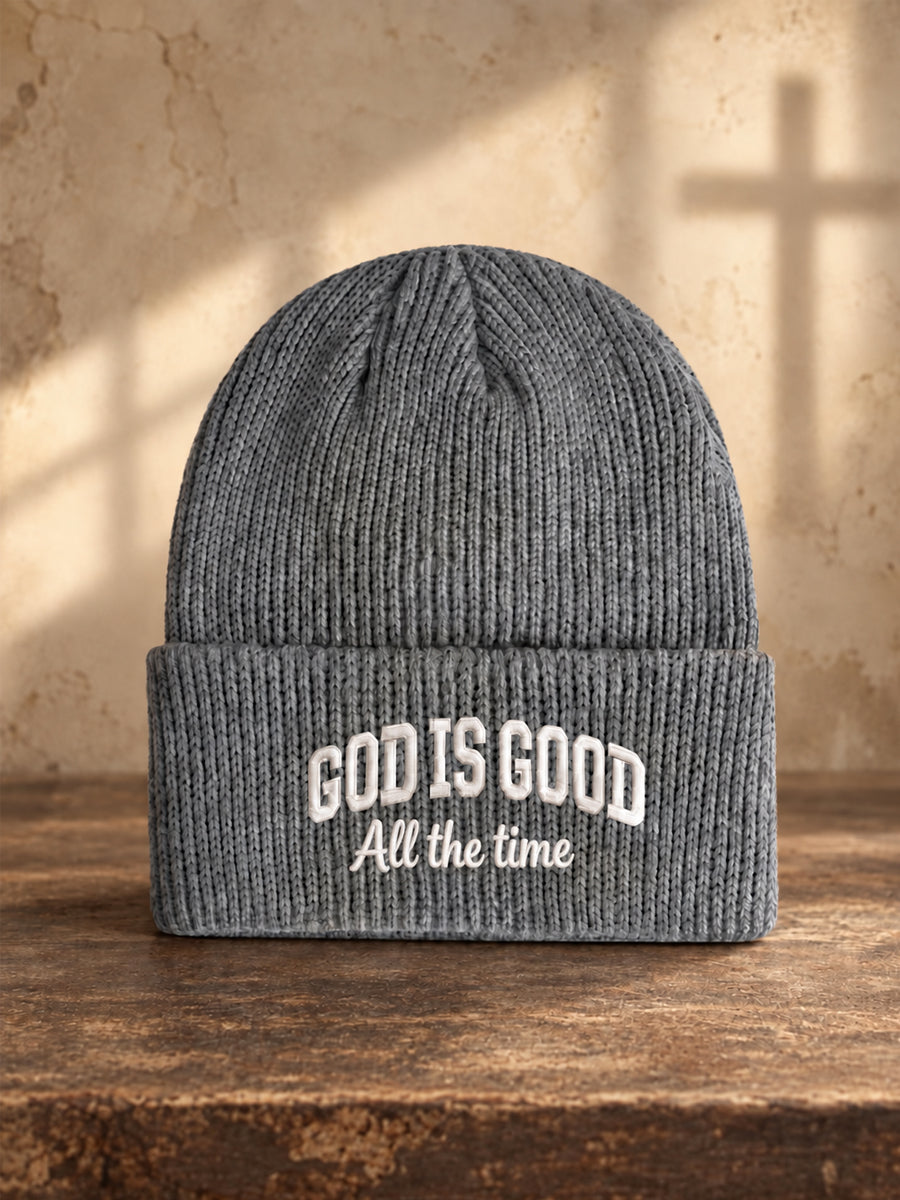 Unisex Christian  God Is Good  Print  Beanie