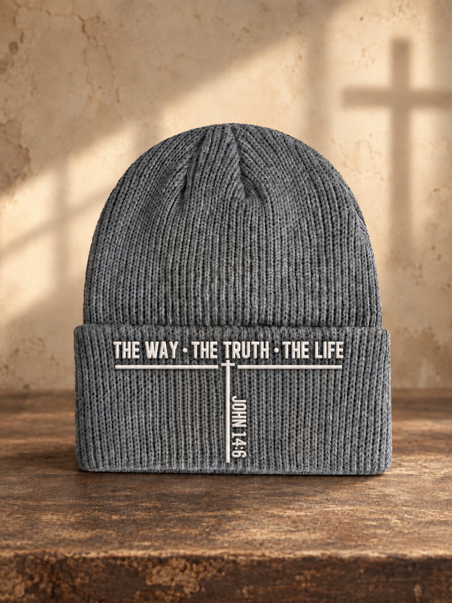 Unisex Christian Jesus The Way The Truth The Life Print  Beanie