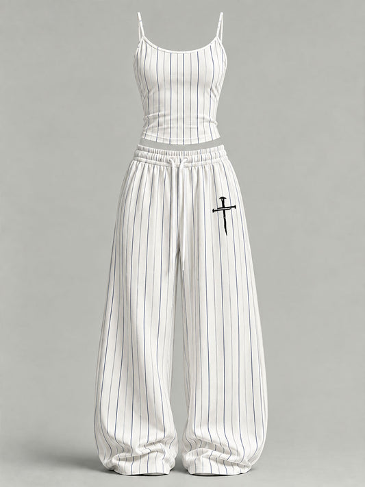 Women's Cross Print Casual Set