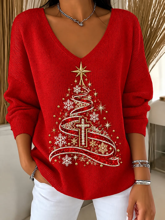 Women's Christmas Print Casual Top
