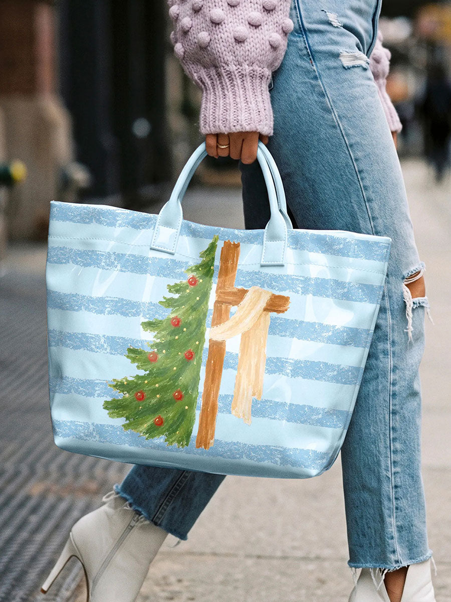 Women's Christmas Tree and Cross Handbag
