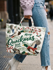 Women's "Merry Quackmas Y'all" Tote Bag
