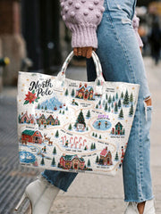 Women's Snow Village Handbag