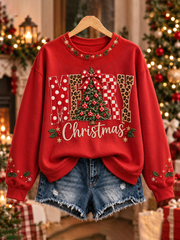 Women's Christmas Printed Regular Sweatshirt