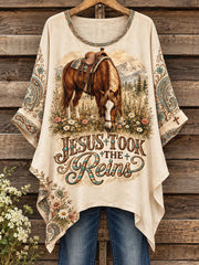 Women's Western Faith Lover Printed Tops