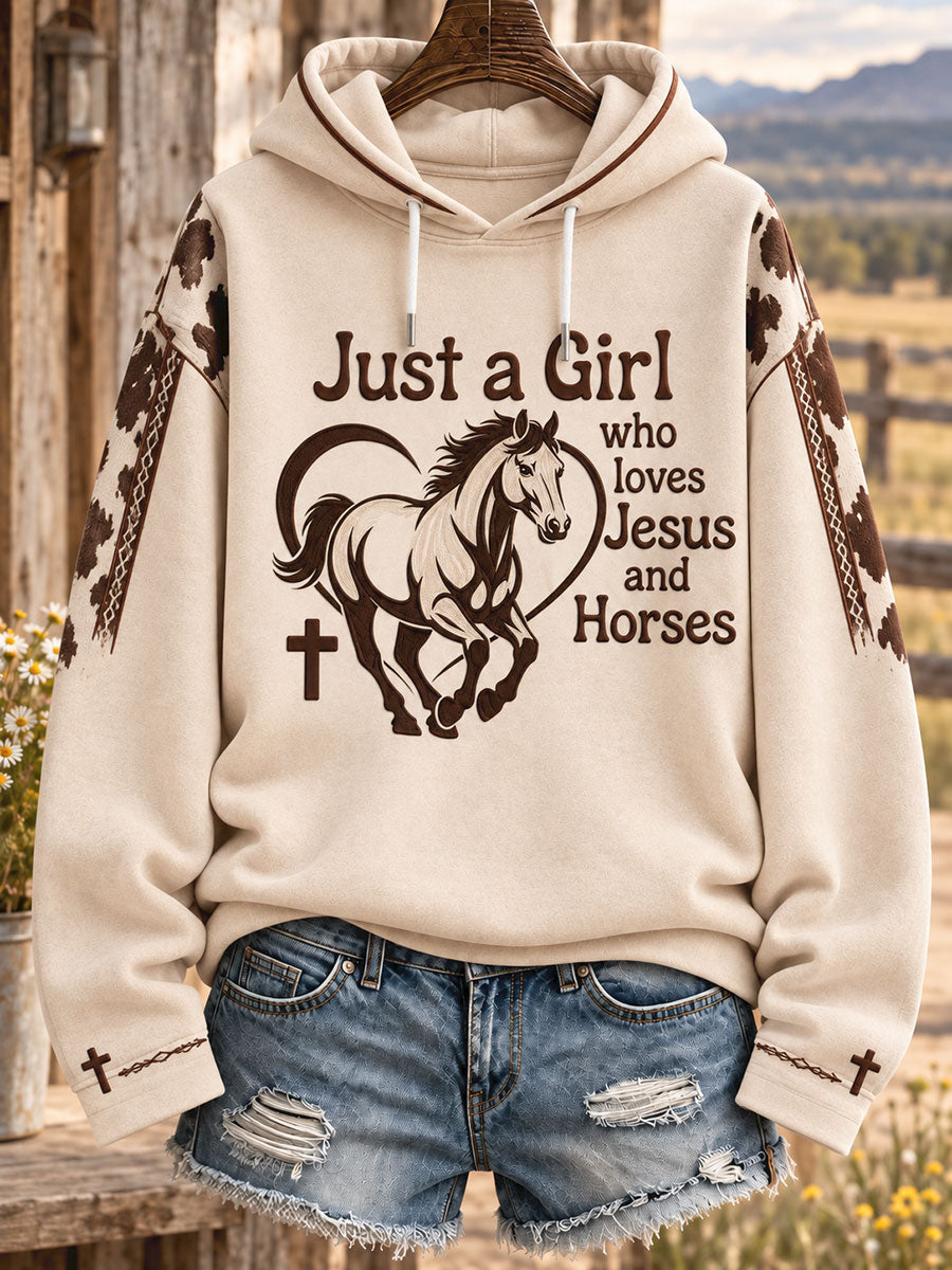 Women's Western Faith Lover Printed Hoodie