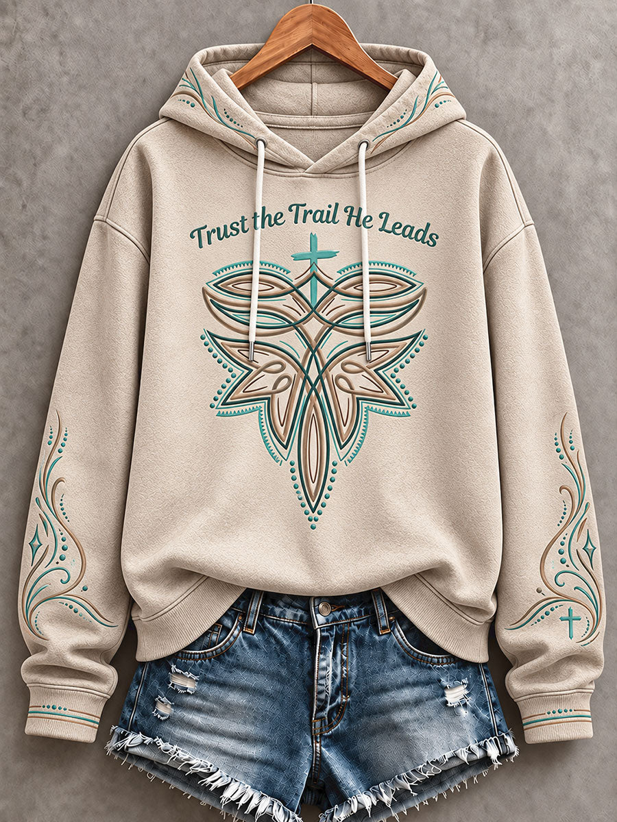 Women's Western Faith Lover Printed Hoodie