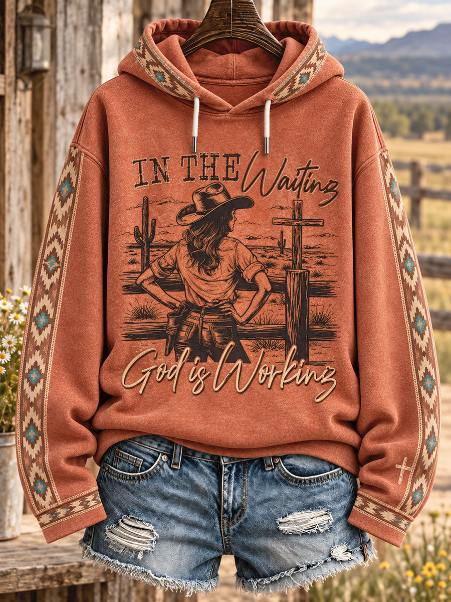 Women's Western Faith Lover Printed Hoodie