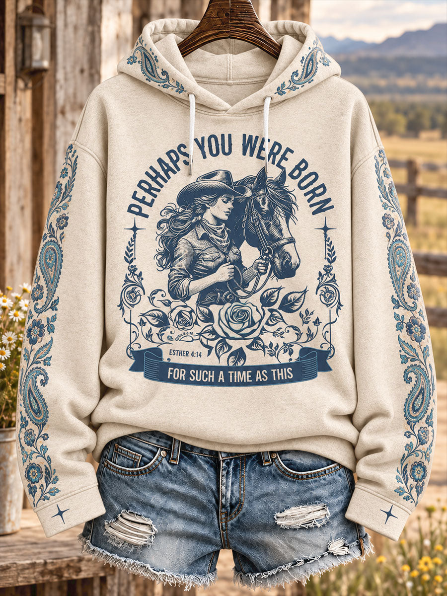 Women's Western Faith Lover Printed Hoodie
