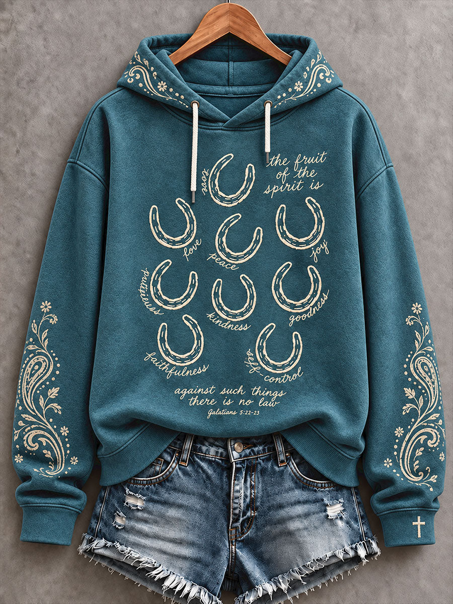 Women's Western Faith Lover Printed Hoodie