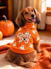 Halloween Ghost Dog Pet Short-Sleeve Shirt (with D-ring)