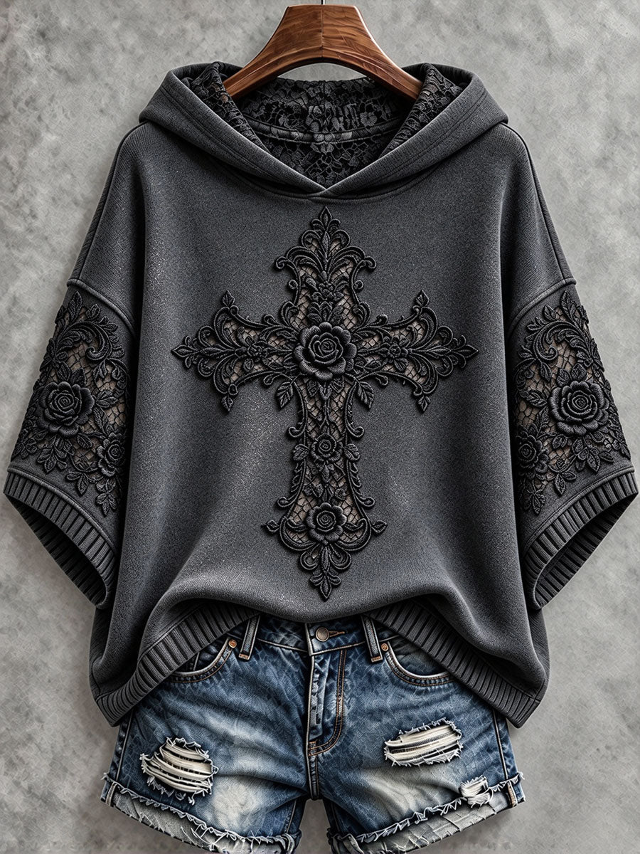 Women's Gothic Cross Christian Hoodies