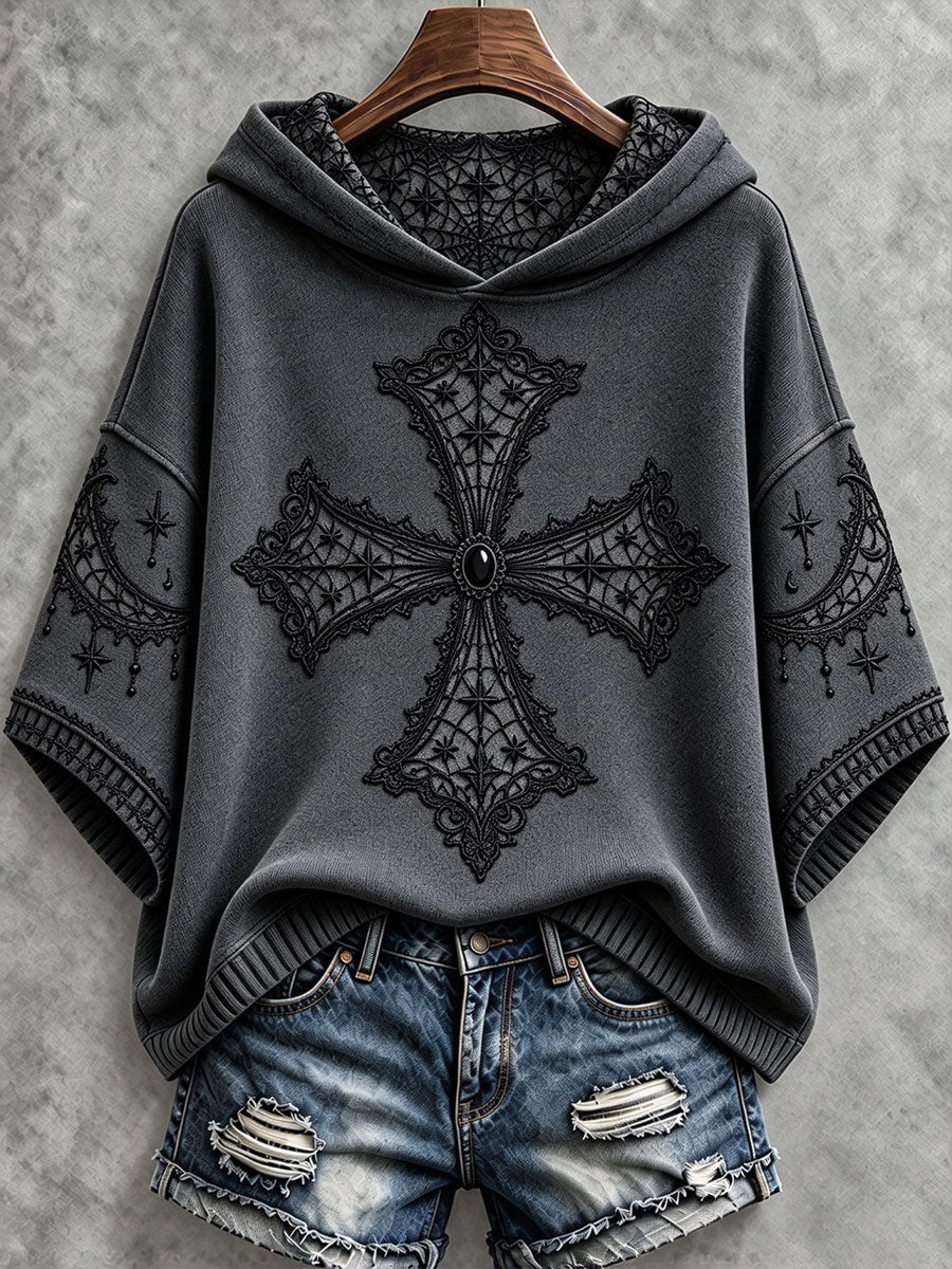 Women's Gothic Cross Christian Hoodies