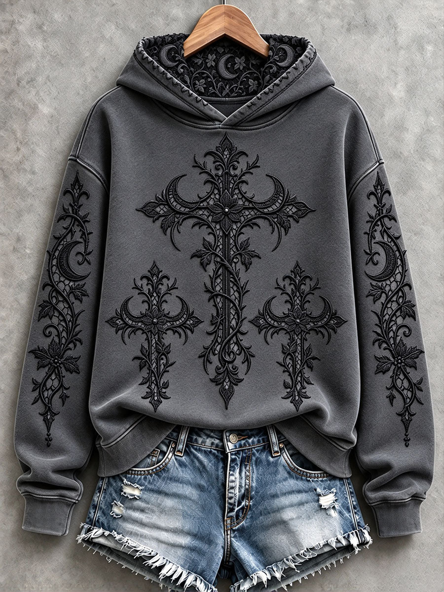 Women's Gothic Cross Christian Hoodies